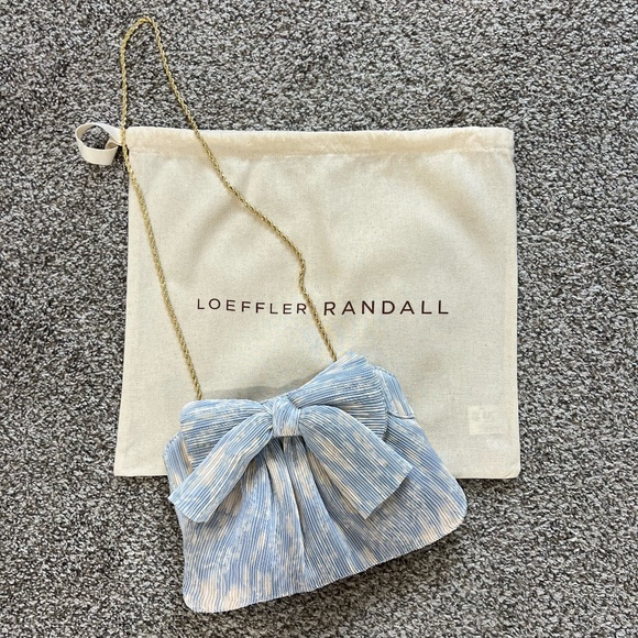Loeffler Randall Handbags - Rayne Blue Floral Bow Clutch